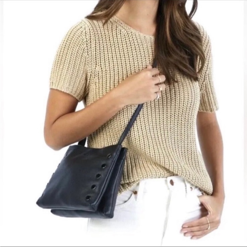 NWT Hammitt Duke Triple Compartment Crossbody Bag - Black / Gunmetal